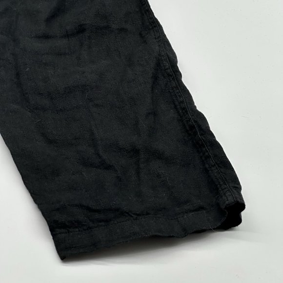 MATE the Label Women's Size Medium Black Linen Long Sleeve Button-Up Jumpsuit - Picture 11 of 15